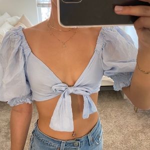 Nasty Gal Tie Top - NWT